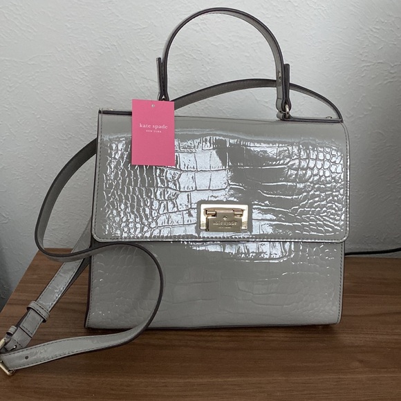 Kate Spade Croc-embossed Doris Satchel - Picture 6 of 9